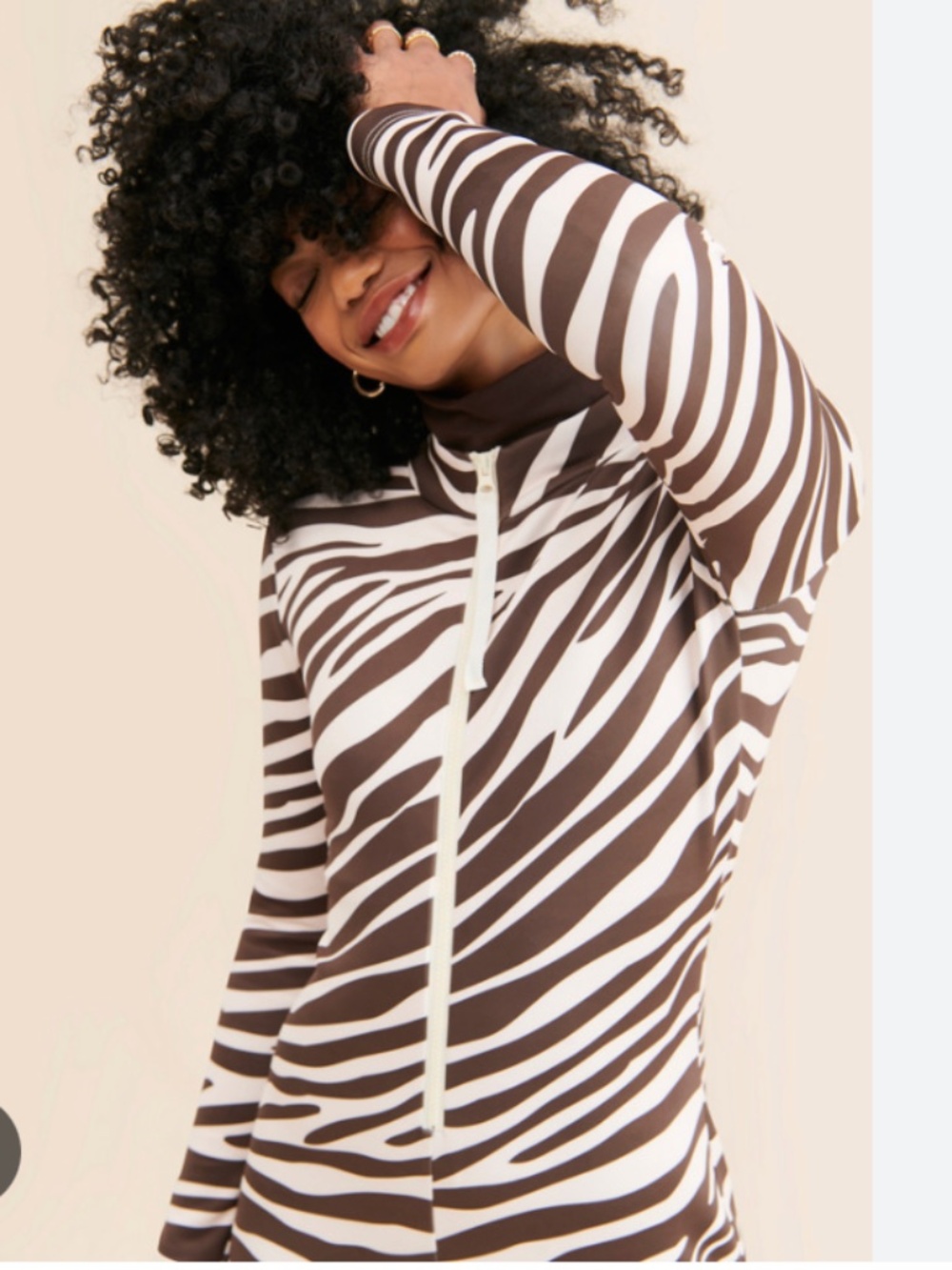 Cynthia Rowley zebra one piece ski suit Medium M - Picture 4 of 10